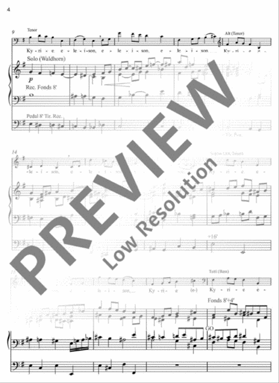 Missa festiva Organ scores gallery preview page 4