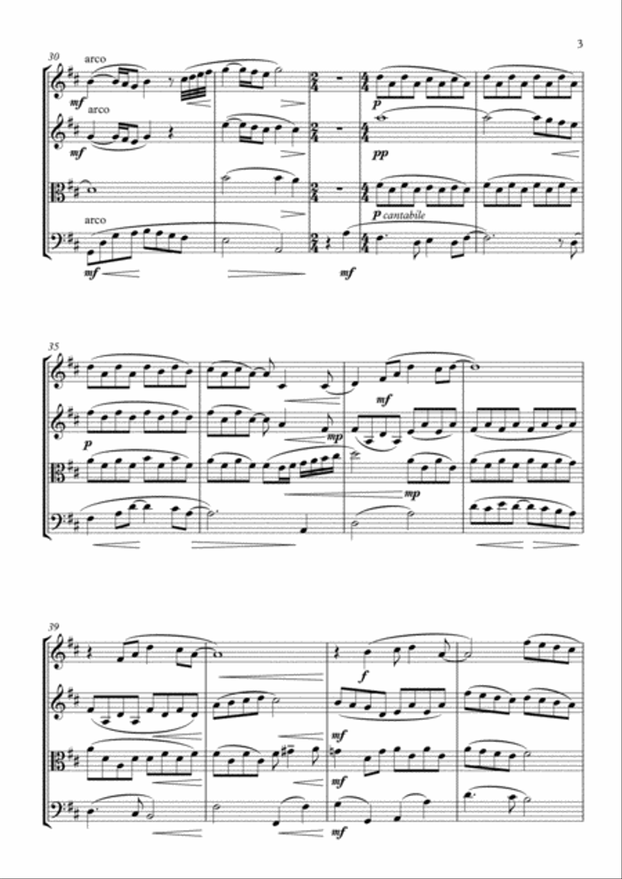 Grow Old With Me String Quartet scores gallery preview page 3