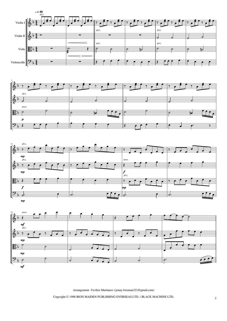 Como Estais Amigos String Quartet scores gallery preview page 2