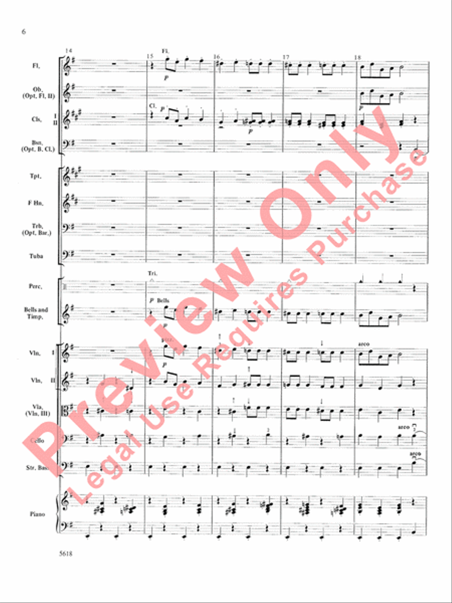 Santa at the Symphony (also playable by strings only) Full Orchestra scores gallery preview page 7