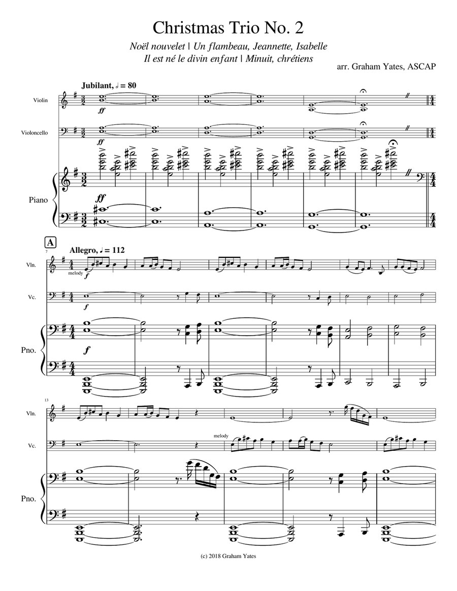 Christmas Trio No. 2 Piano Trio scores gallery preview page 3