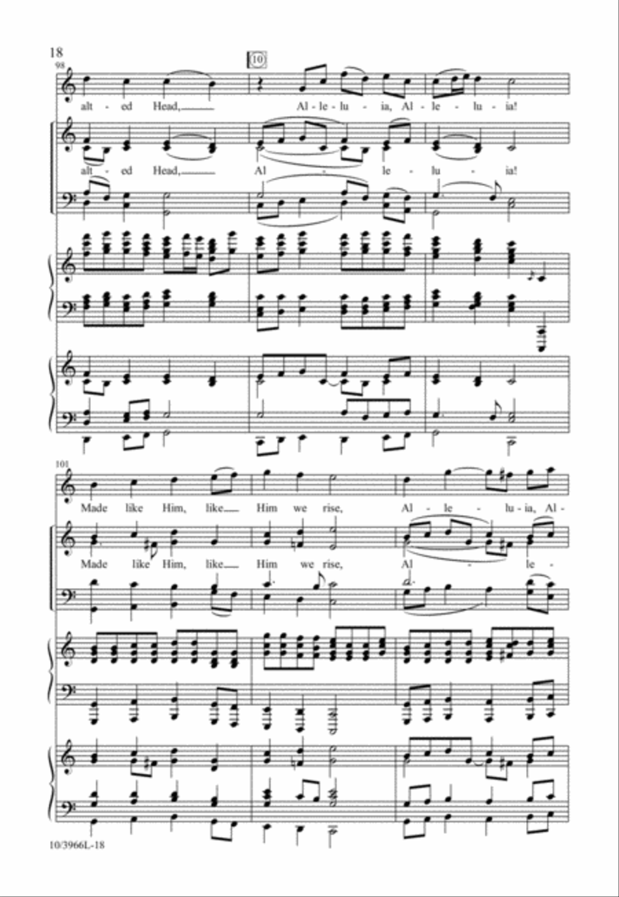Raise Your Joys and Triumphs High 4-Part scores gallery preview page 19