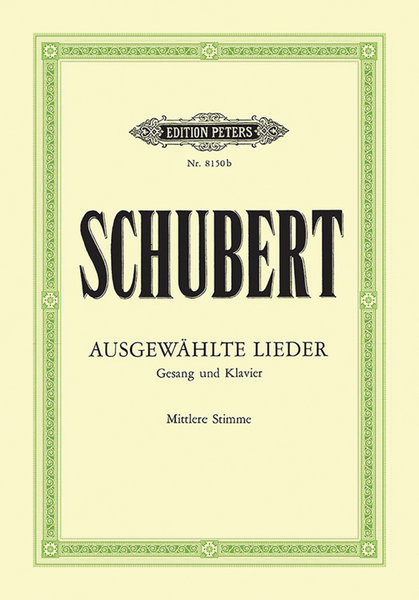 30 Songs by Franz Schubert Medium Voice - Sheet Music