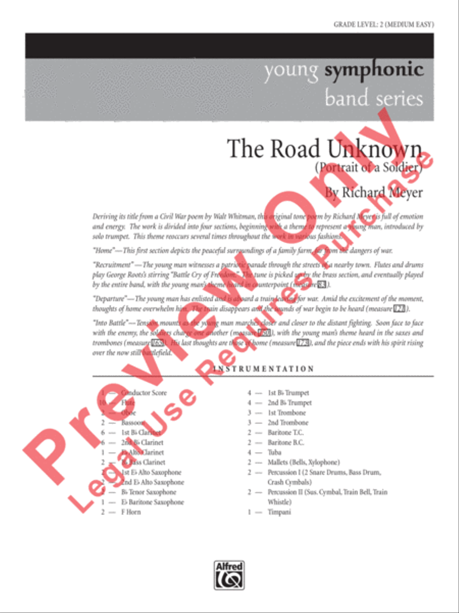 The Road Unknown Concert Band scores gallery preview page 2