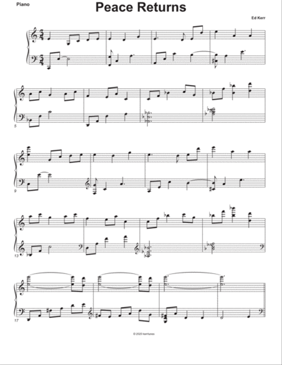 Peace Returns Peace Returns Part scores gallery preview page 2