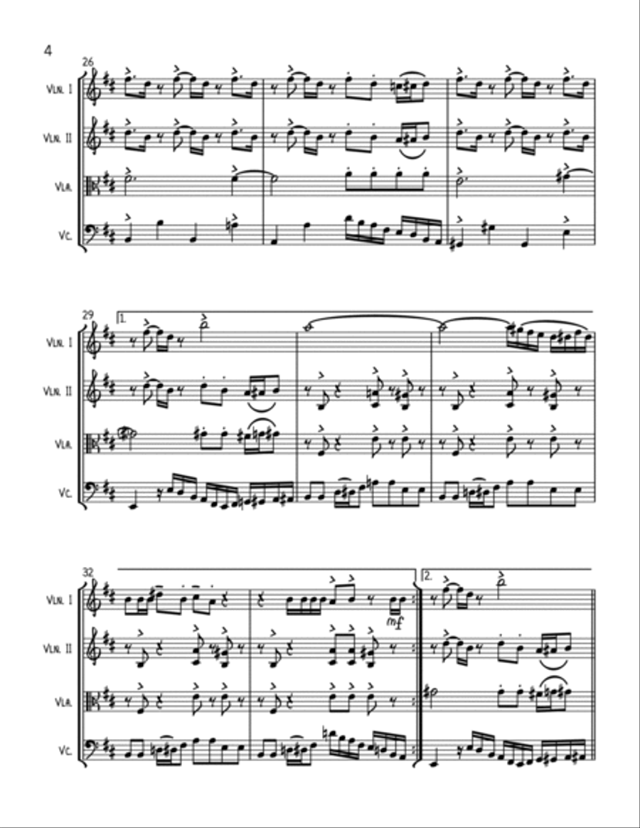 Ghostbusters String Quartet scores gallery preview page 4