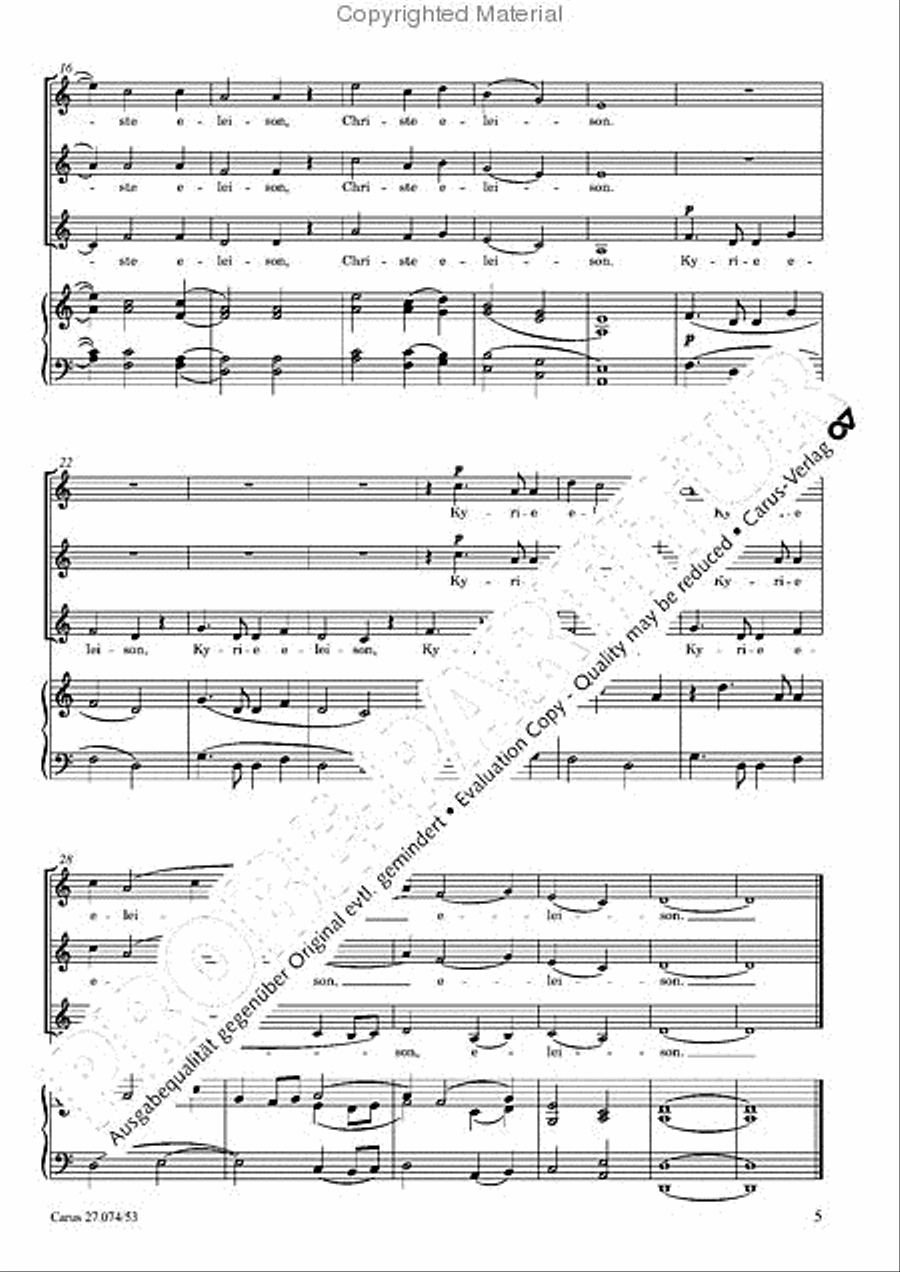 Missa secunda SSA scores gallery preview page 8