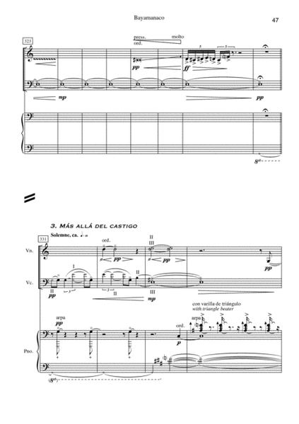 Bayamanaco for Violin, Cello and Piano