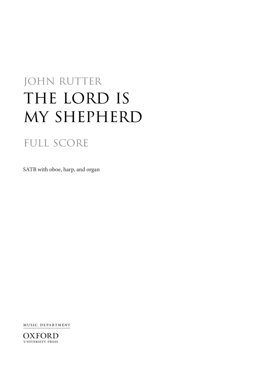 The Lord is my shepherd 4-Part scores gallery preview page 1
