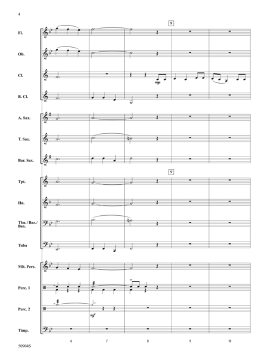 Beach Spring: Score Beach Spring: Score Concert Band scores gallery preview page 4