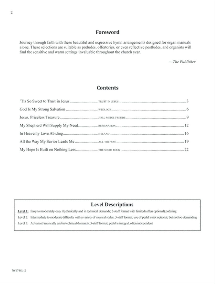 Trust in Jesus Organ scores gallery preview page 2
