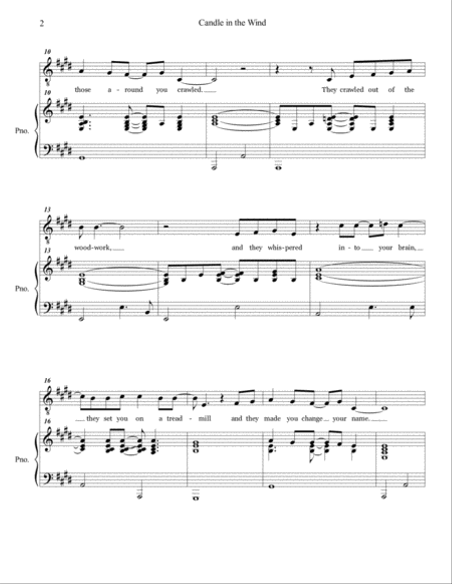 Candle In The Wind TTBB scores gallery preview page 2