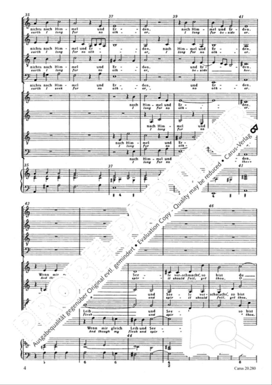 Lord, if I have thee only (Herr, wenn ich nur dich habe) 4-Part scores gallery preview page 5