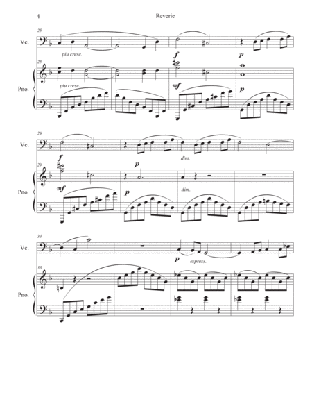 Reverie for Cello Solo with Piano Accompaniment image number null