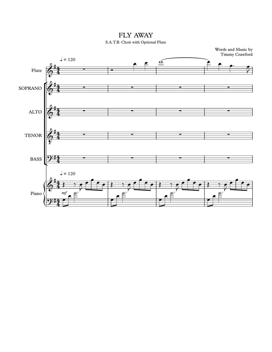 FLY AWAY FLY AWAY 4-Part scores gallery preview page 2