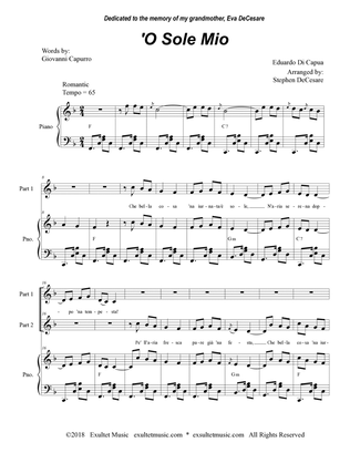 O Sole Mio (2-part choir)