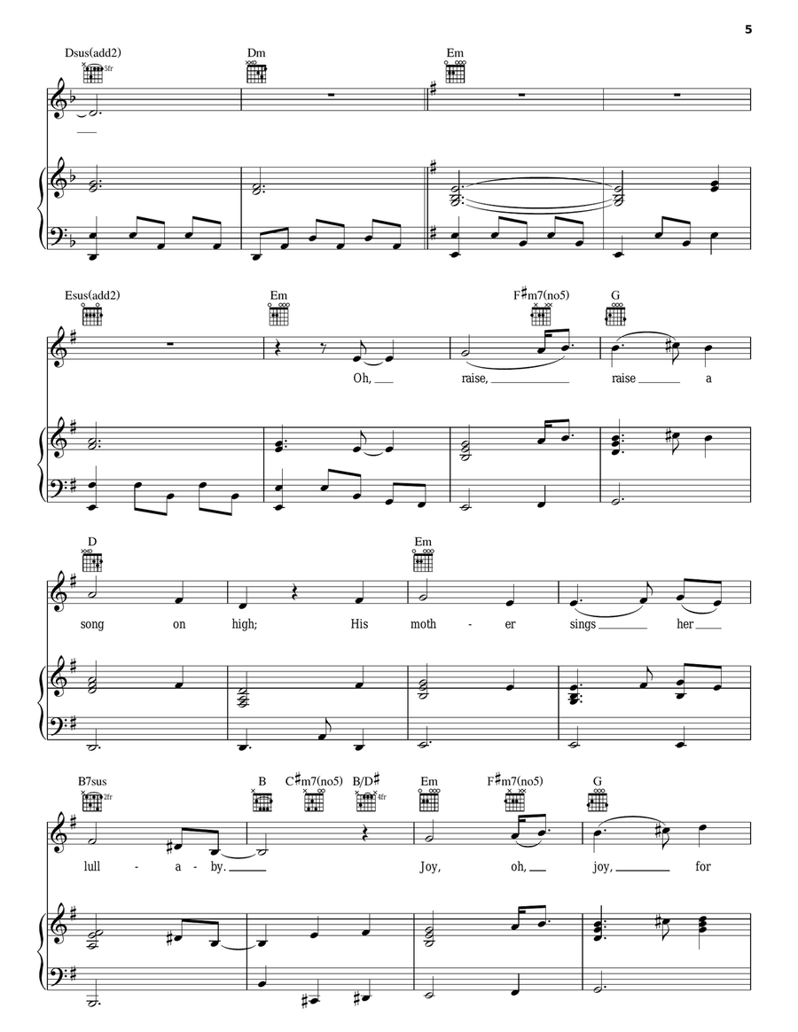 What Child Is This? Piano, Vocal, Guitar scores gallery preview page 5