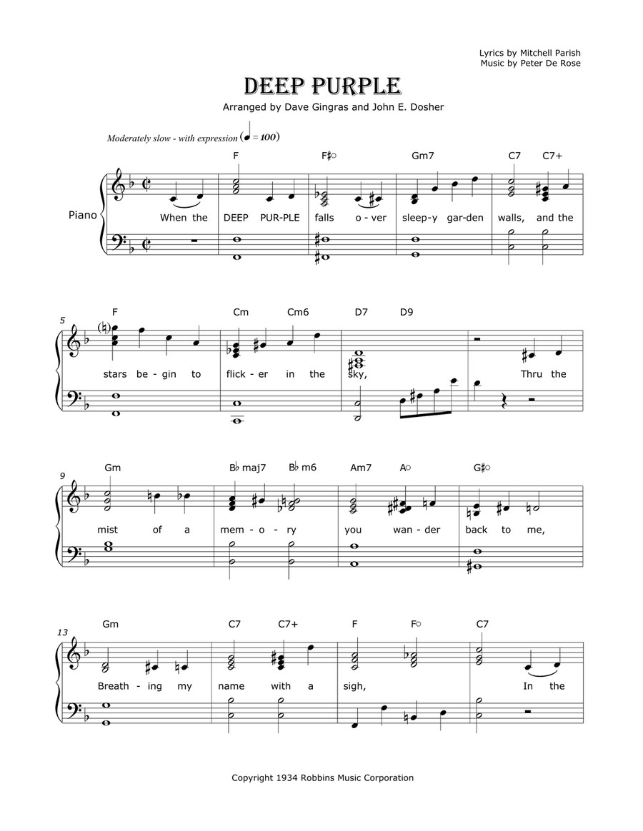 Deep Purple Voice scores gallery preview page 1