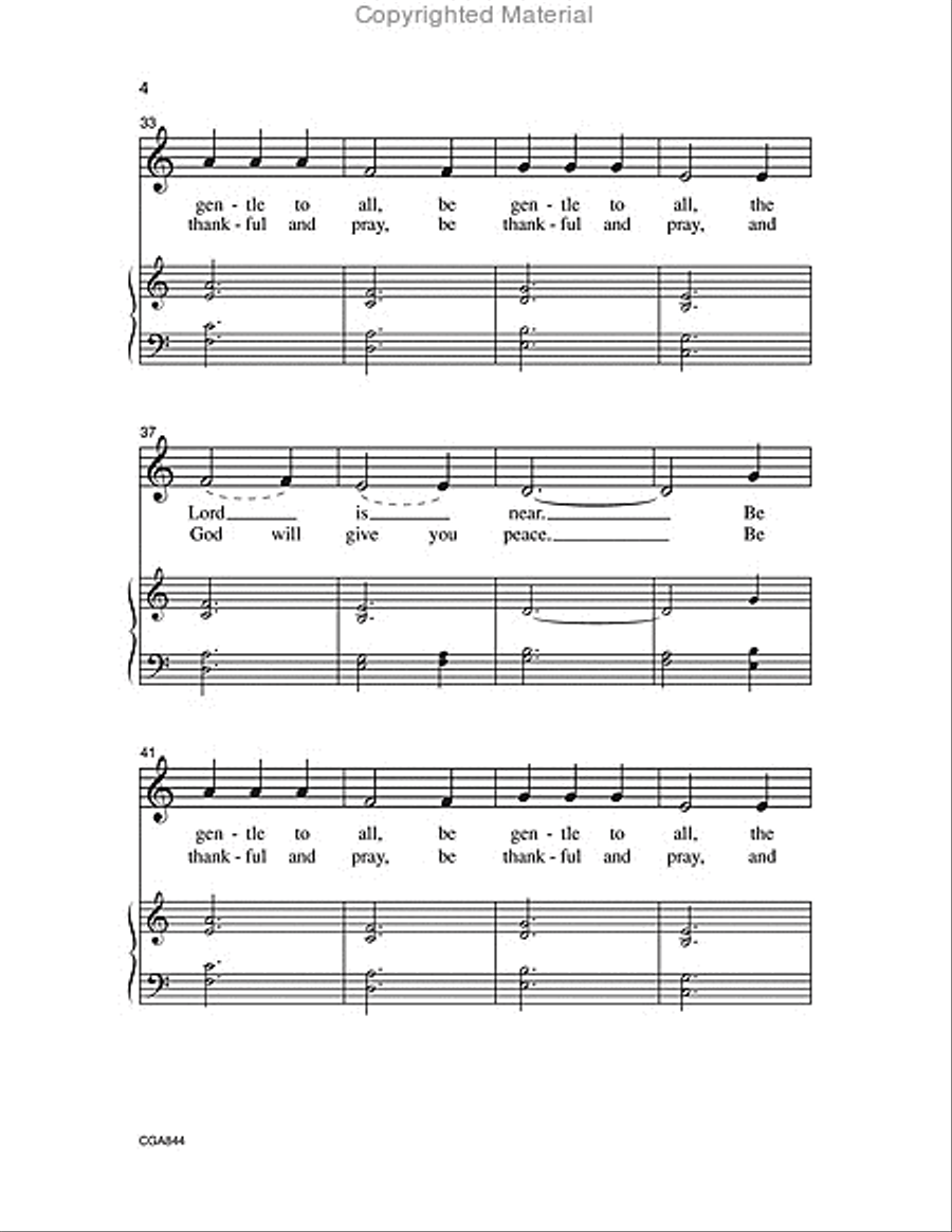 Rejoice in the Lord Rejoice in the Lord Unison Choir scores gallery preview page 4