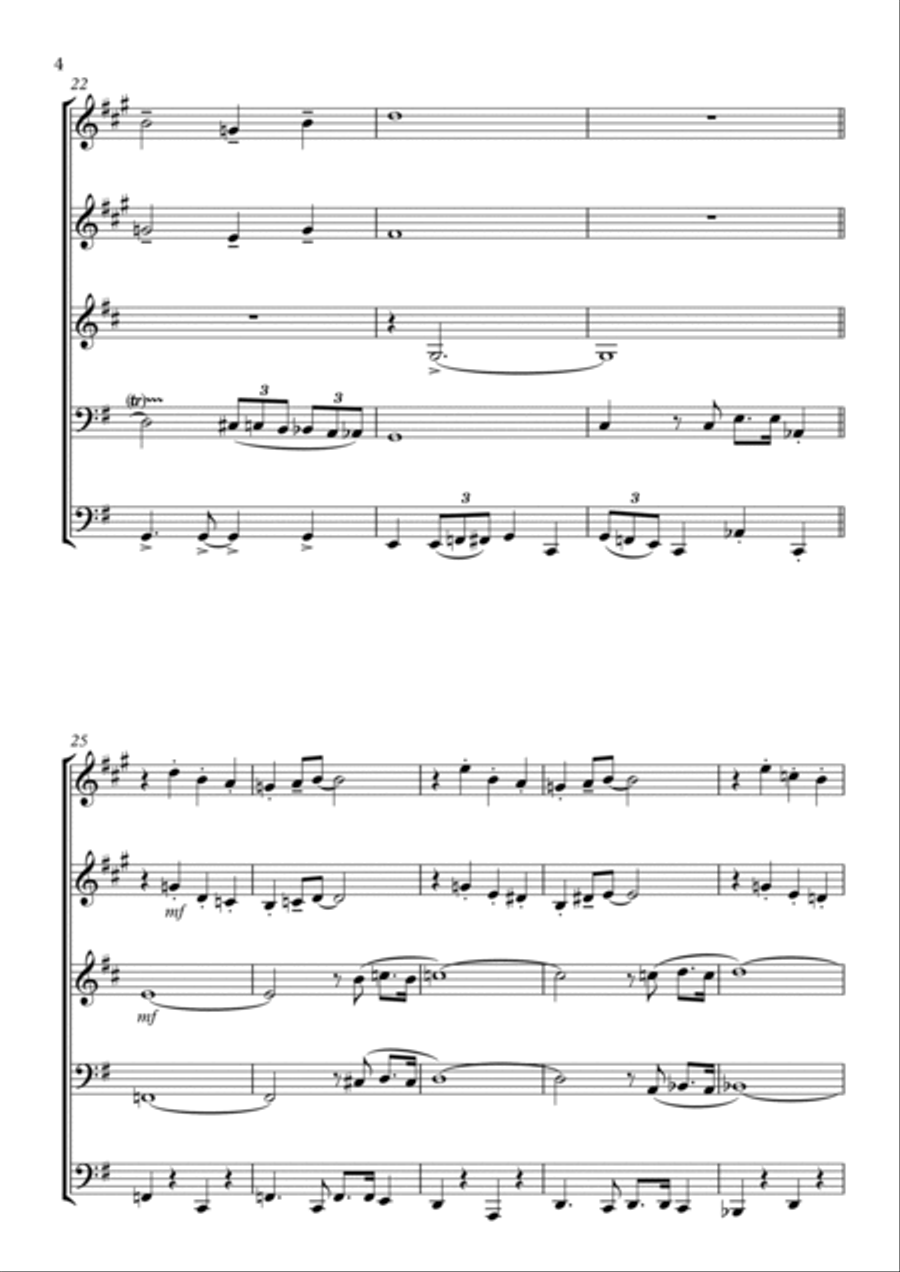 Zing! Went The Strings Of My Heart - Brass Quintet Brass Quintet scores gallery preview page 4
