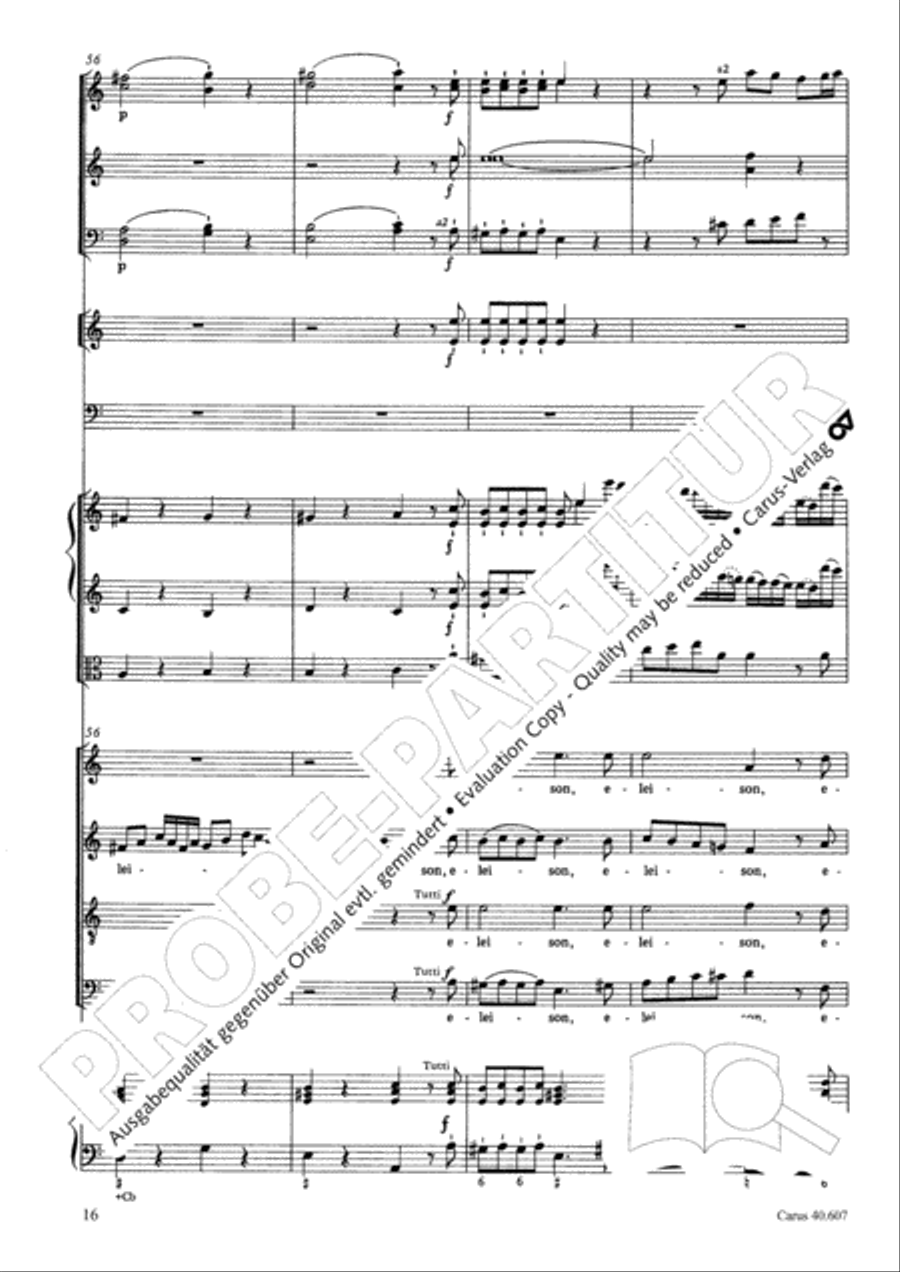 Mass in time of war (Missa in tempore belli) 4-Part scores gallery preview page 27