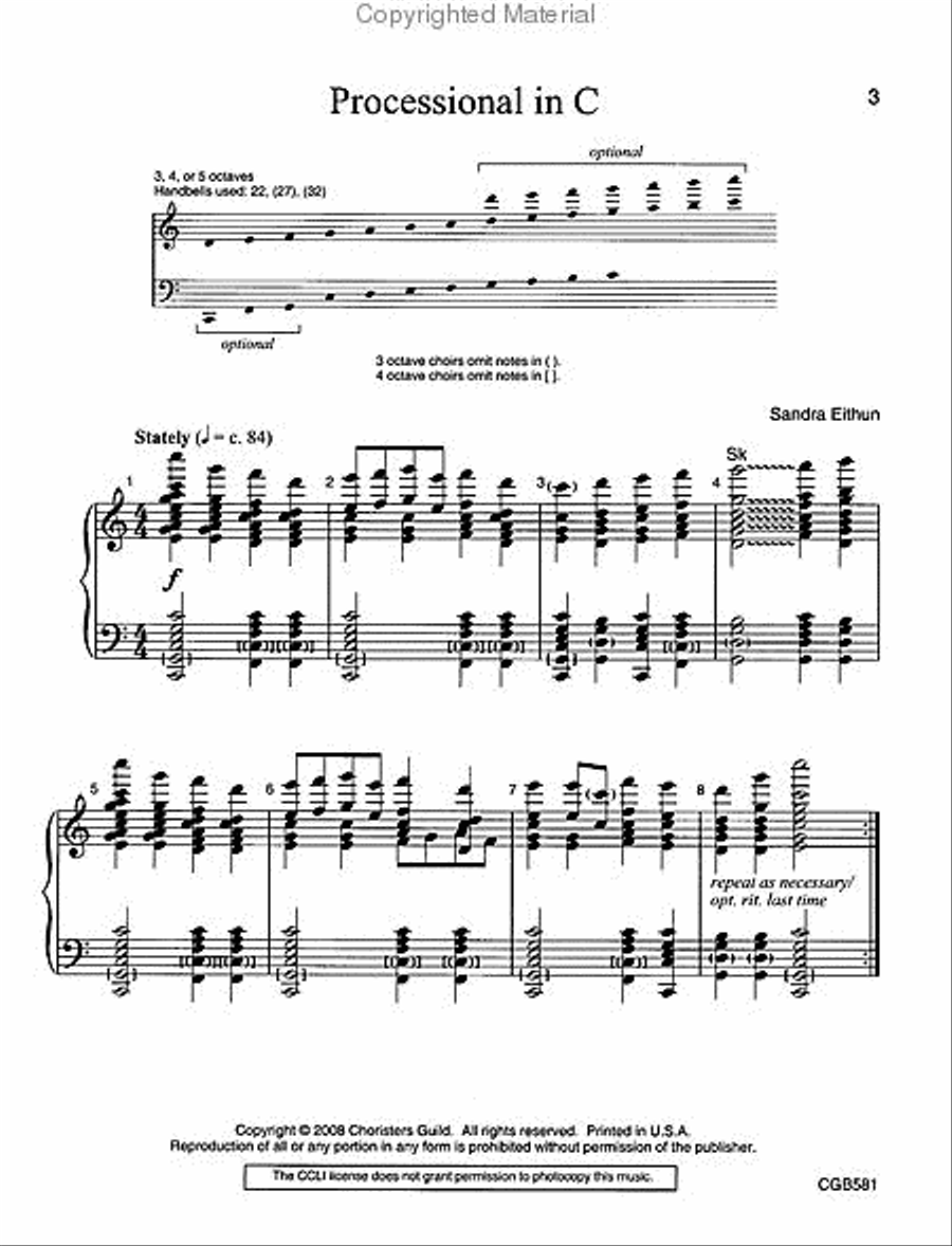 Six Processionals Six Processionals Handbell Choir scores gallery preview page 2