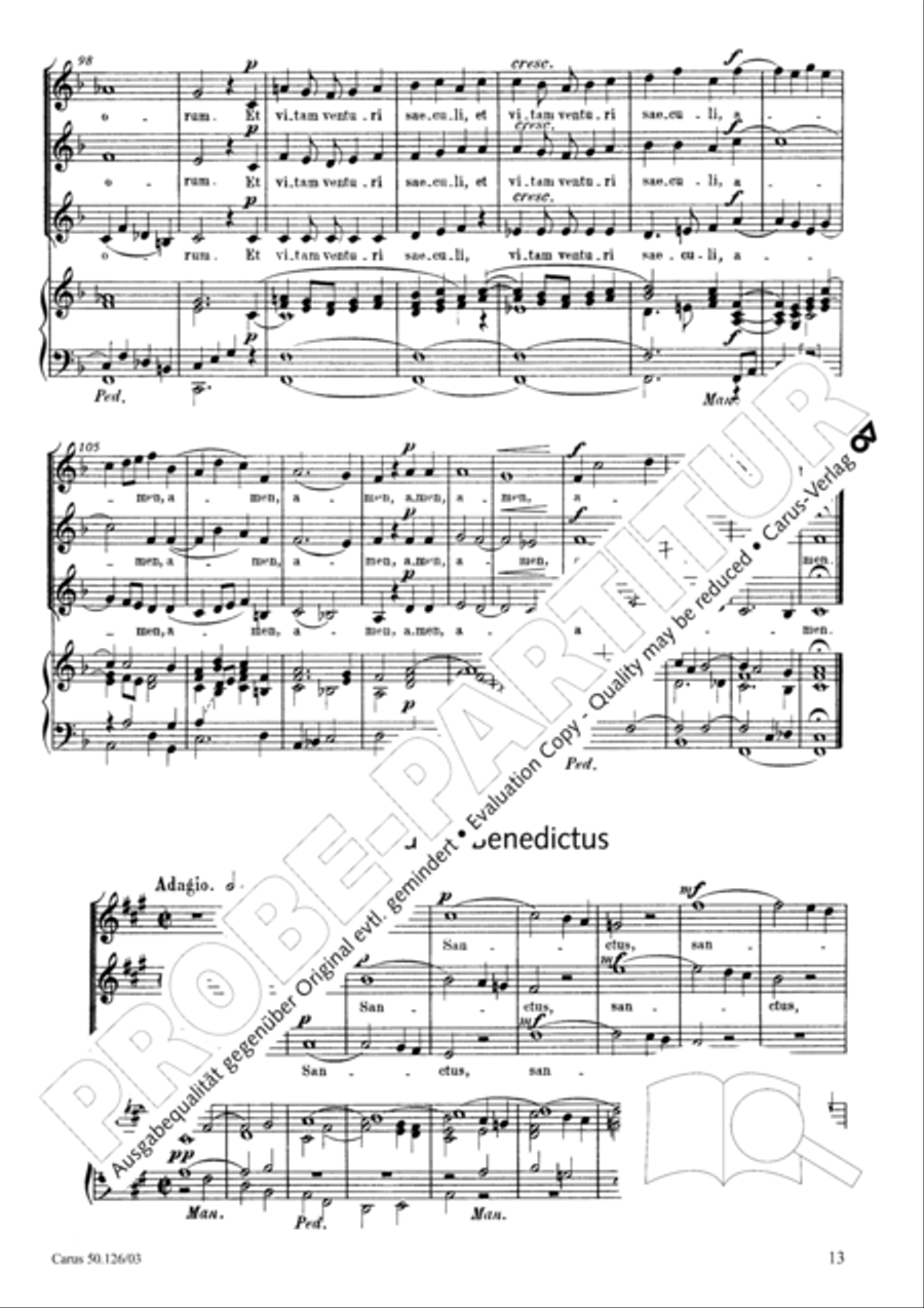 Mass in A major SSA scores gallery preview page 14