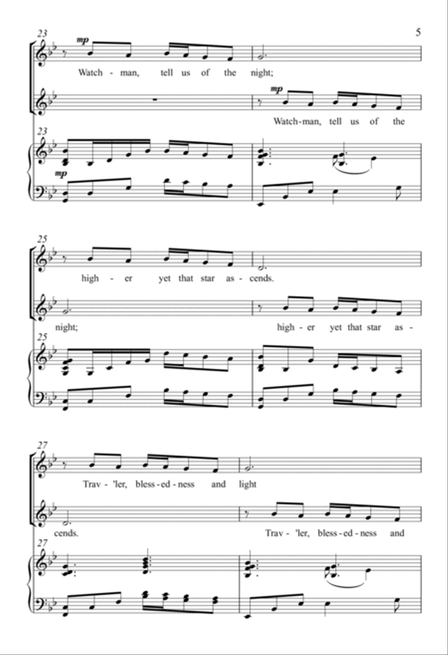 Watchman, Tell Us of the Night SSA scores gallery preview page 3
