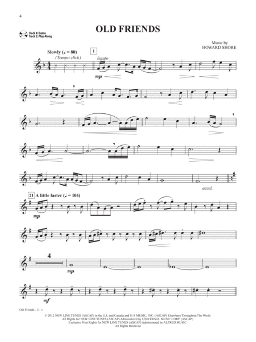 The Hobbit -- The Motion Picture Trilogy Instrumental Solos Tenor Saxophone scores gallery preview page 4