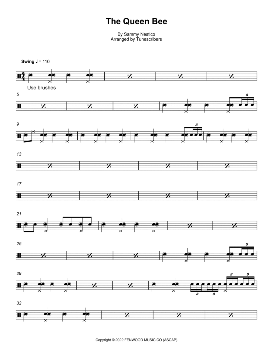 The Queen Bee The Queen Bee Drum Set scores gallery preview page 1