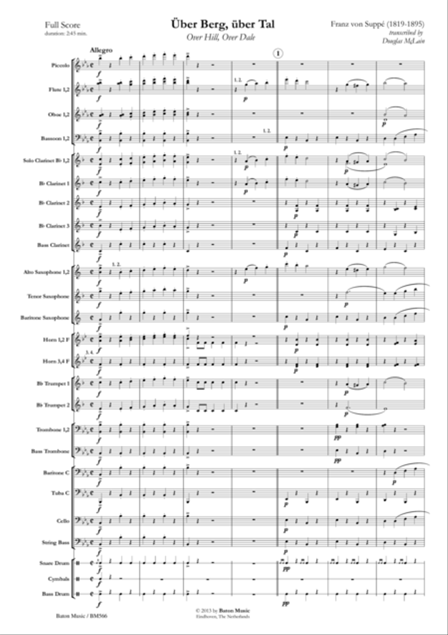 Über Berg, über Tal Concert Band scores gallery preview page 2