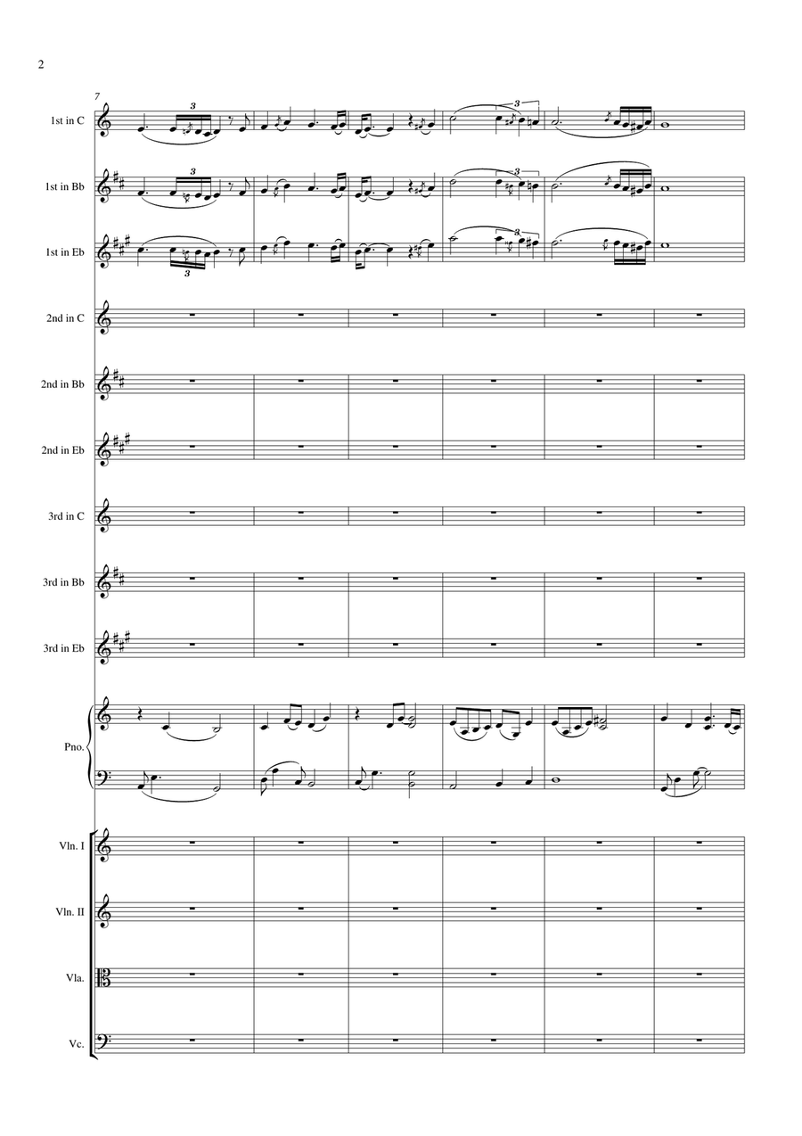 It is well with my soul (complete arrangement) Large Ensemble scores gallery preview page 2