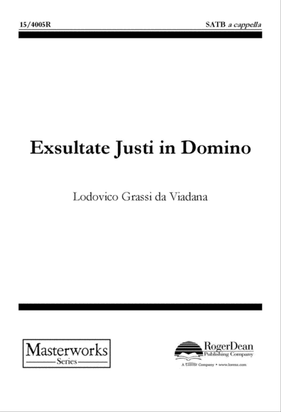 Exsultate Justi in Domino 4-Part scores gallery preview page 1