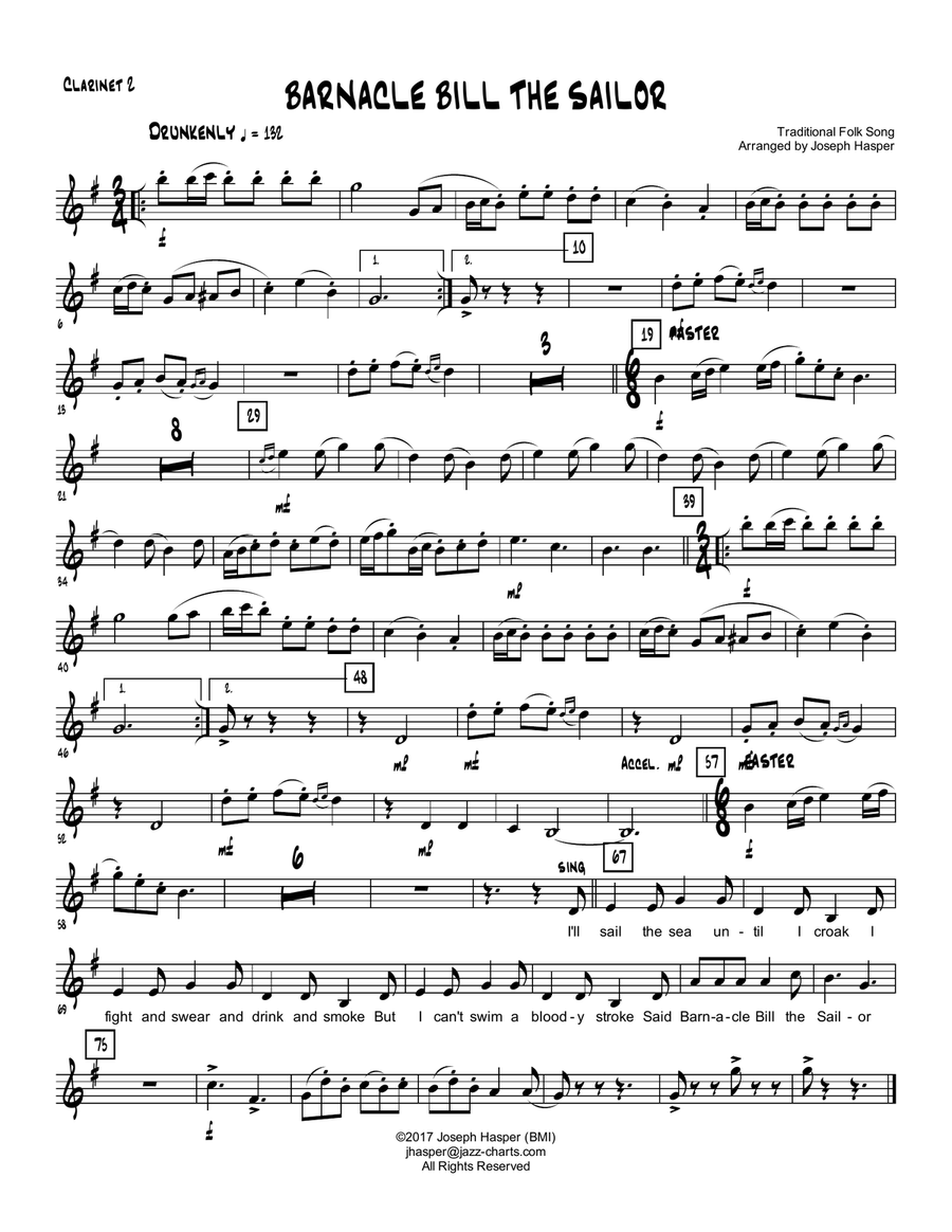 Barnacle Bill the Sailor (for German Band) Large Ensemble scores gallery preview page 3