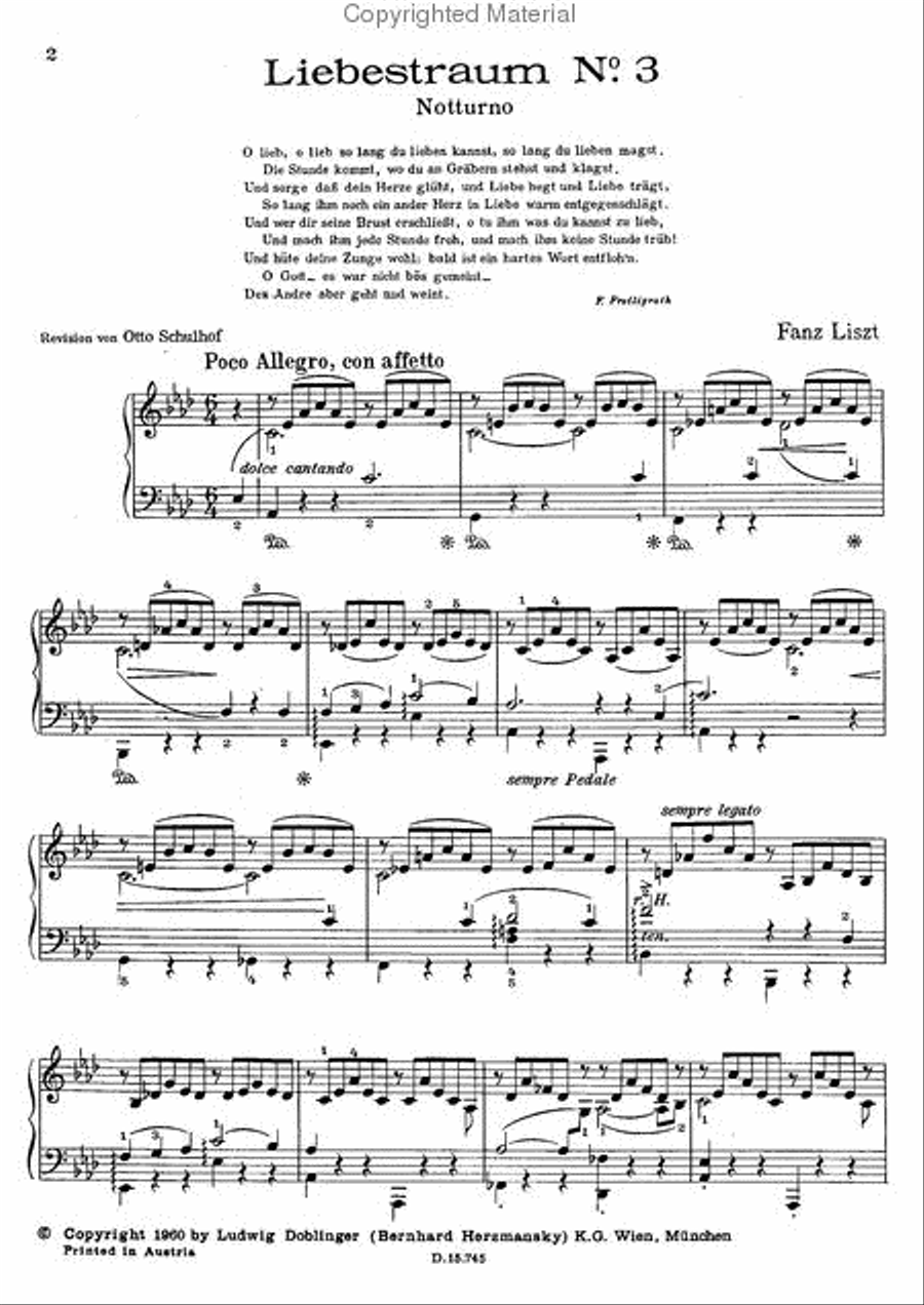 Liebestraum Nr. 3 Piano Solo scores gallery preview page 2