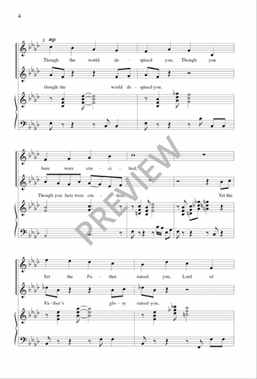 You Are Worthy 3-Part scores gallery preview page 5