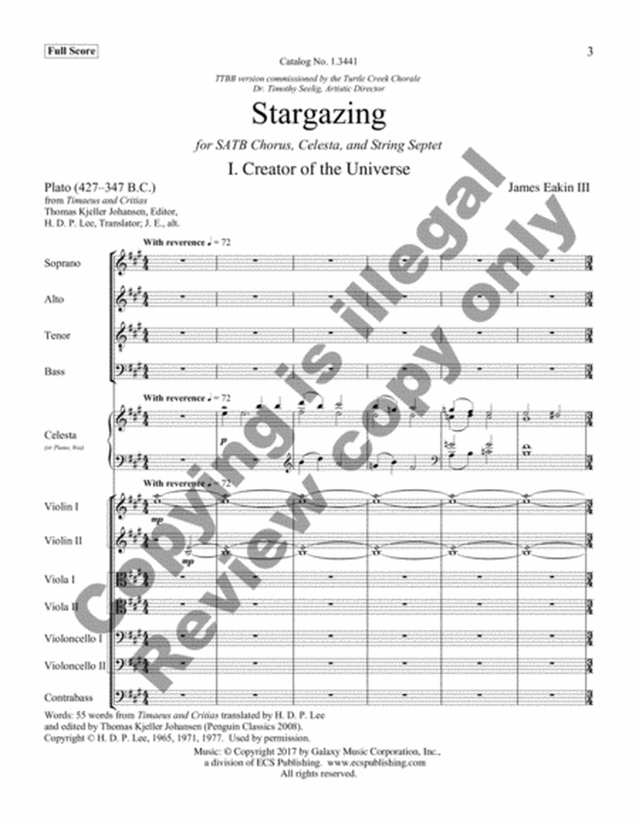 Stargazing (SATB Full Score)