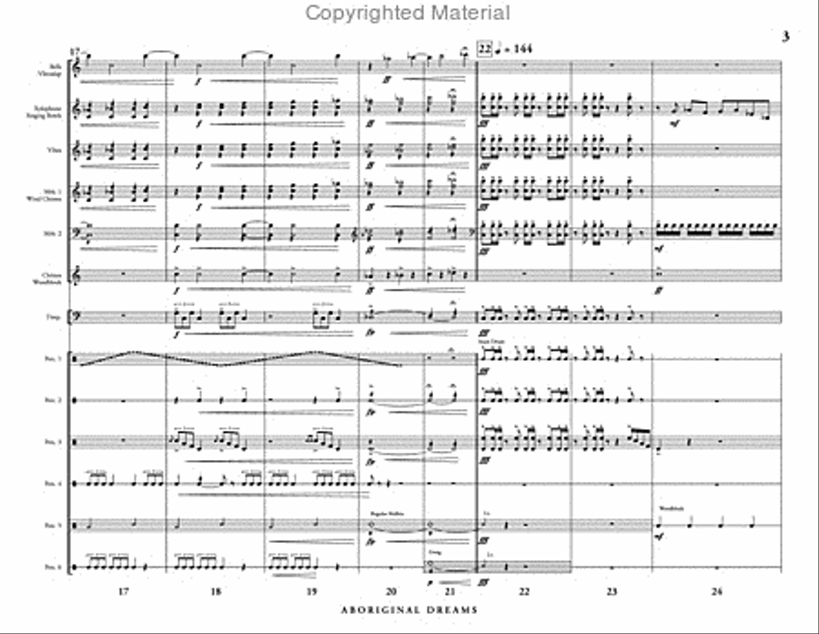Aboriginal Dreams Percussion Ensemble scores gallery preview page 4