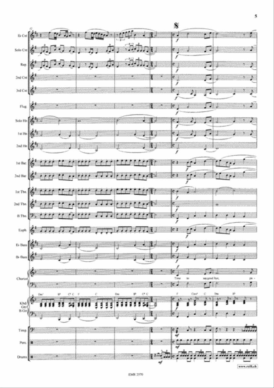 Time To Say Goodbye 4-Part scores gallery preview page 6