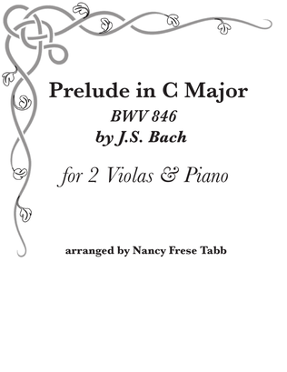 Book cover for Bach Prelude in C Major (BWV 846) arr. for Two Violas and Piano