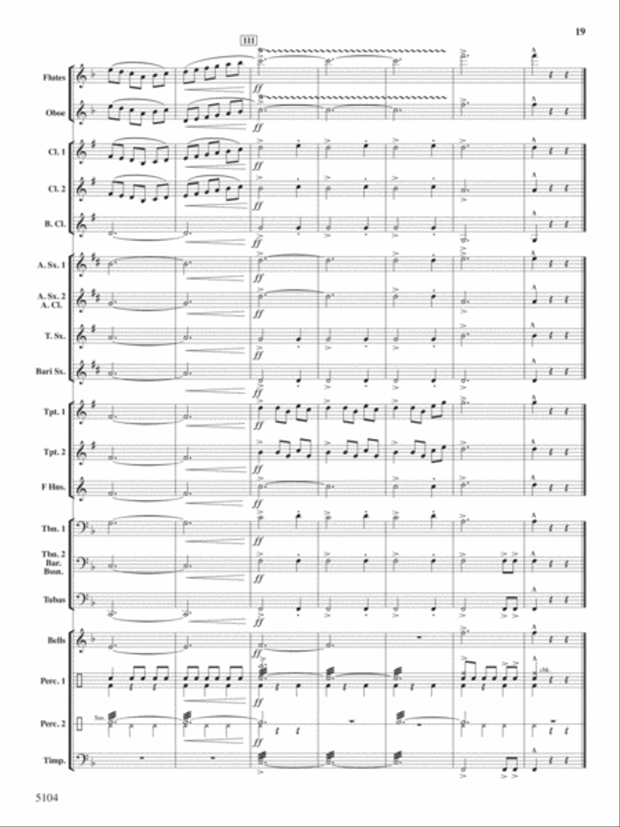 A Christmas Fantasy in 3/4 Time Concert Band scores gallery preview page 18