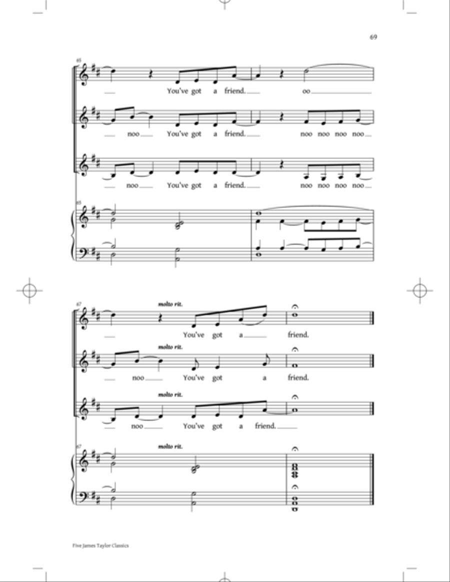 You've Got A Friend: Five James Taylor Classics SSA scores gallery preview page 67