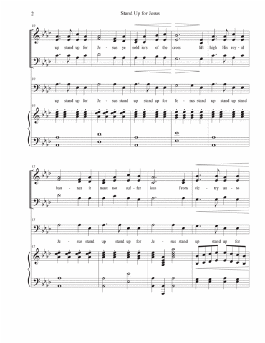 Stand Up for Jesus Stand Up for Jesus 4-Part scores gallery preview page 2