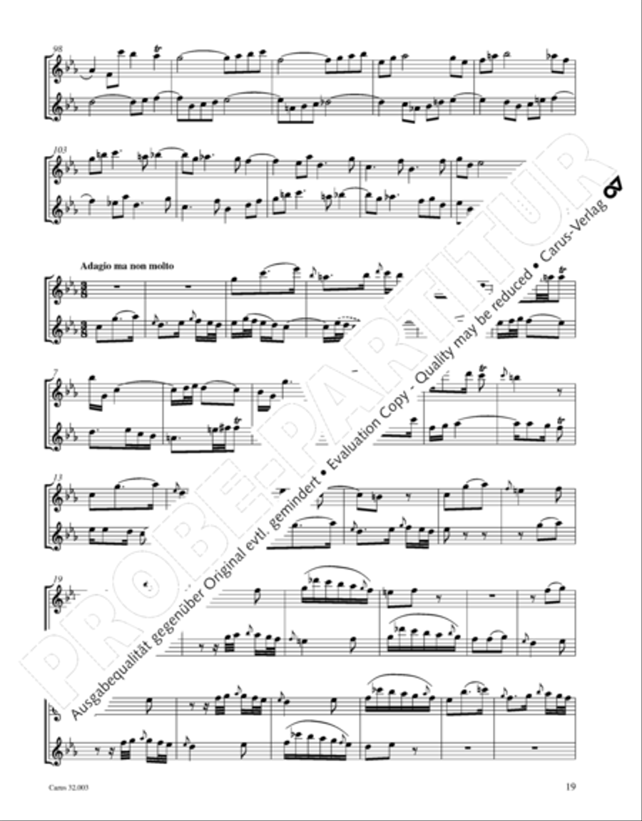 Gesamtausgabe Band 3 (Kammermusik: Duette, Solo- und Triosonaten) Score scores gallery preview page 40