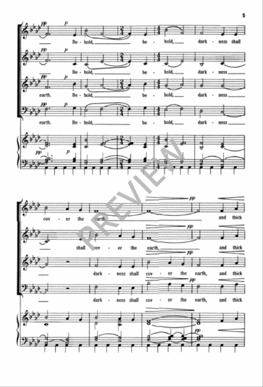 Arise, Shine, for Your Light Has Come 4-Part scores gallery preview page 5