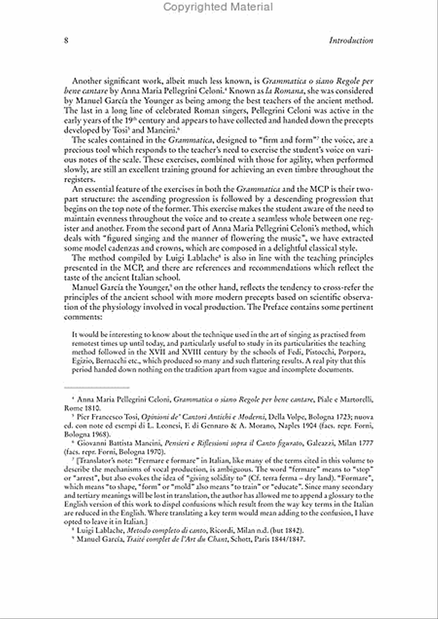 Method of Italian Singing from ‘Recitar cantando’ to Rossini (with Examples and Exercises from Historical Treatises on the Technique of Singing) Voice scores gallery preview page 11