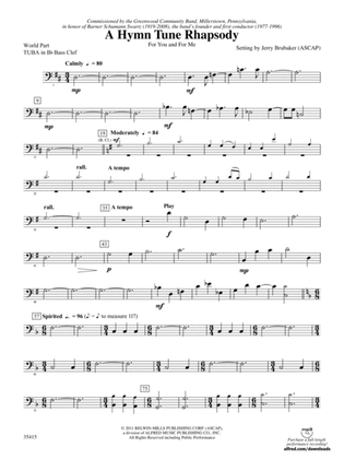 A Hymn Tune Rhapsody: (wp) B-flat Tuba B.C.
