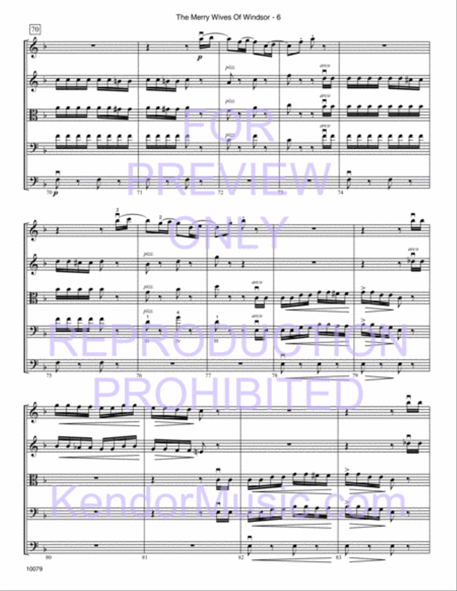 Merry Wives Of Windsor, The (Themes From The Overture) Orchestra scores gallery preview page 8