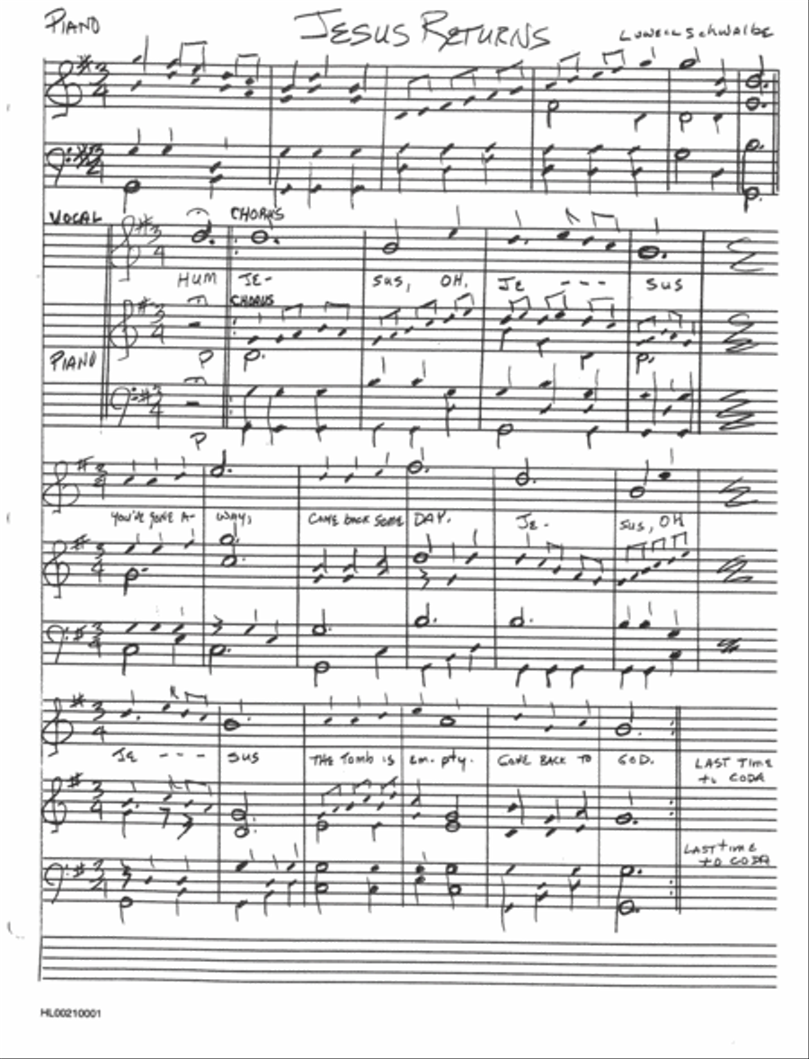 Jesus Returns Voice scores gallery preview page 1