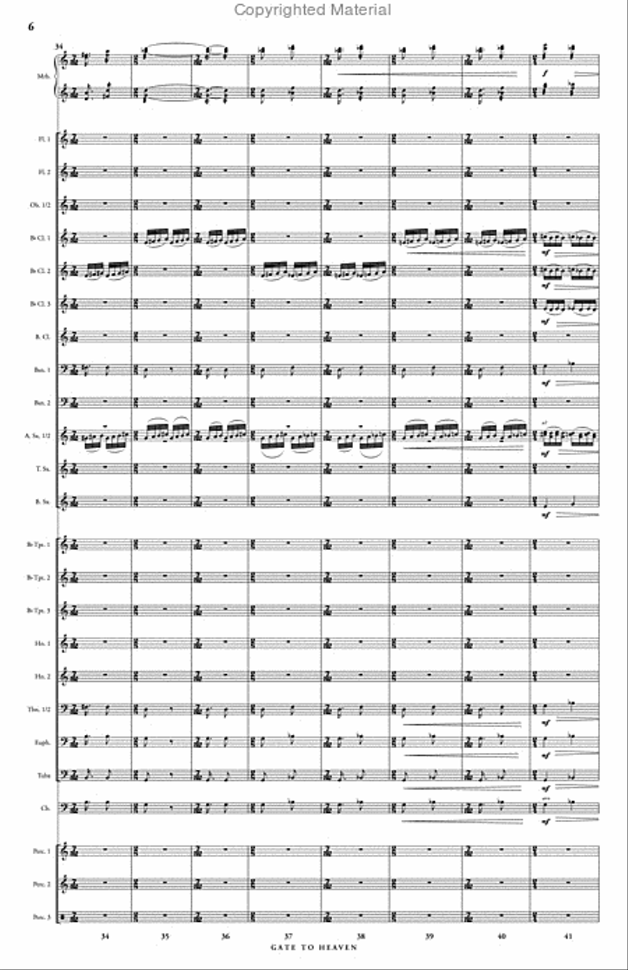 Gate to Heaven (wind ensemble score) Concert Band scores gallery preview page 7
